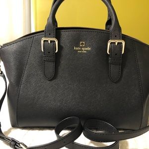 Kate spade medium satchel black/gold hardware